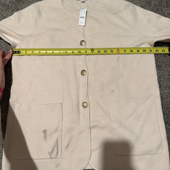 J.CREW Women's Giselle Sweater-Blazer Size S In Bleached Sand - Picture 12 of 14